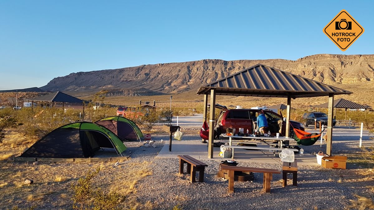 Jsme ubytovaní v Red Rock Canyon Campground