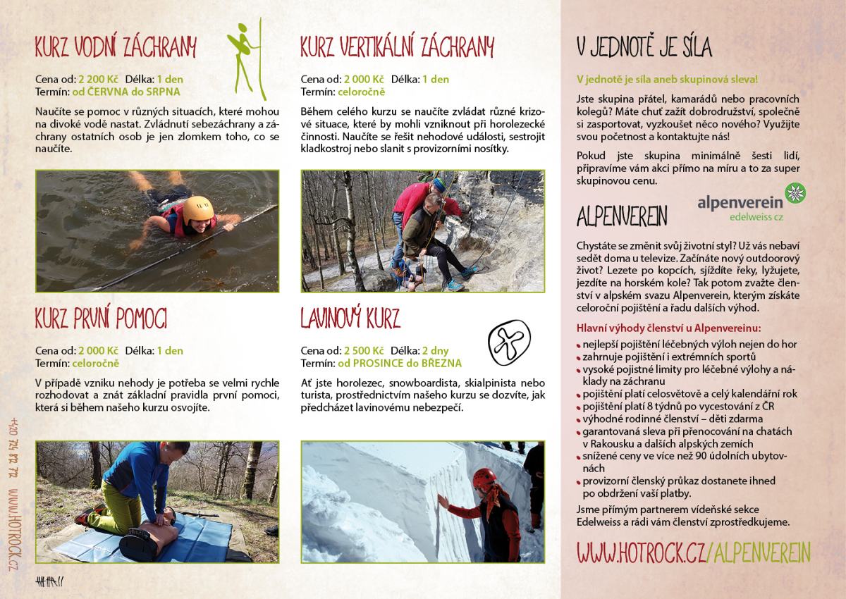 Katalog HOTROCK 2019 strana 12 - kurzy záchrany a pojištění Alpenverein