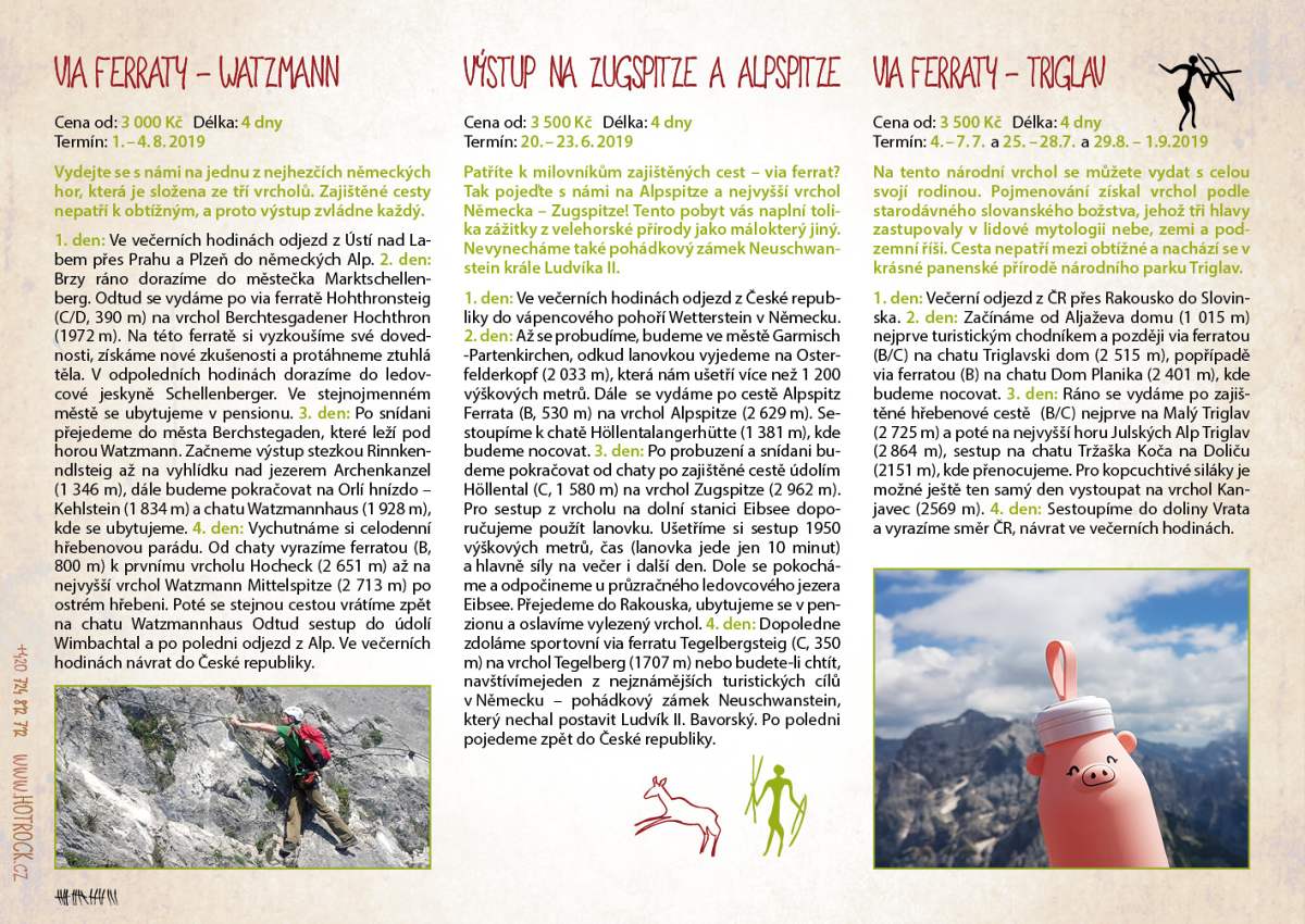 Katalog HOTROCK 2019 strana 18 - zájezdy na via ferraty v Německu a ve Slovinsku