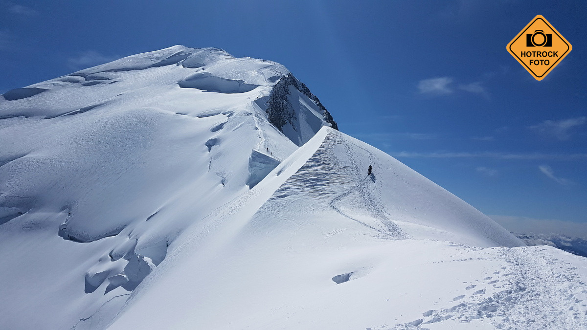 Výstup na Mont Blanc, chata Vallotka.